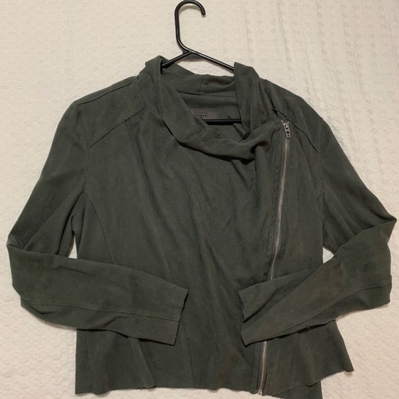 BLANKNYC Faux Suede Moto Drape Jacket - Picture 3 of 6